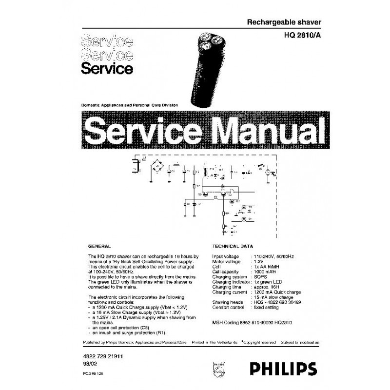 Service manual philips. Схема электробритвы Philips. Сервисный мануал бритвы ys521. Схема электробритвы Браун. Электробритва Филипс электрическая схема.